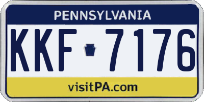 PA license plate KKF7176