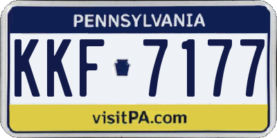 PA license plate KKF7177