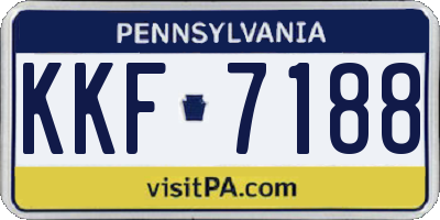 PA license plate KKF7188