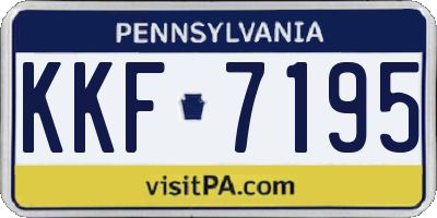 PA license plate KKF7195