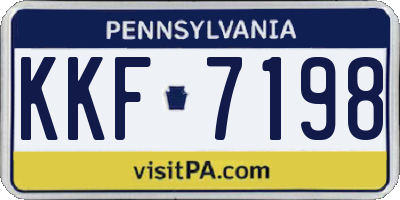 PA license plate KKF7198