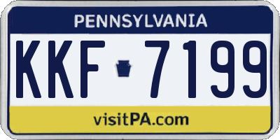 PA license plate KKF7199