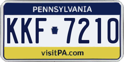 PA license plate KKF7210