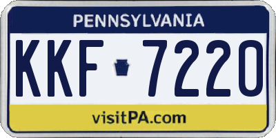 PA license plate KKF7220