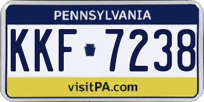 PA license plate KKF7238