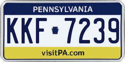 PA license plate KKF7239