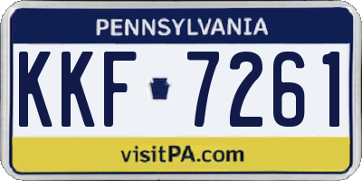 PA license plate KKF7261