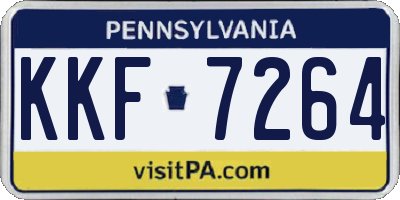 PA license plate KKF7264