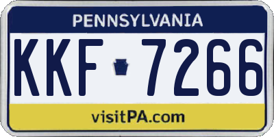 PA license plate KKF7266