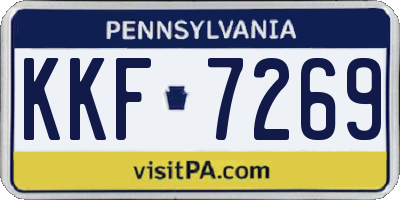 PA license plate KKF7269