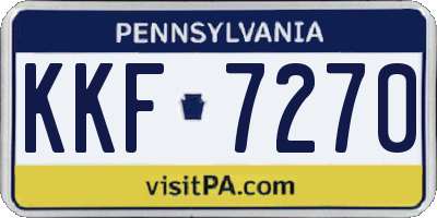 PA license plate KKF7270