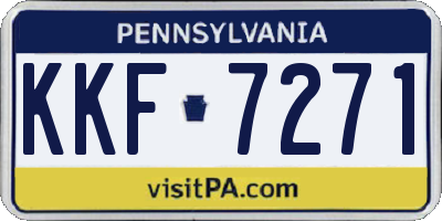 PA license plate KKF7271
