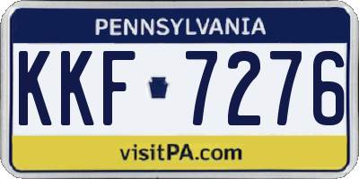 PA license plate KKF7276