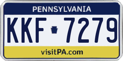PA license plate KKF7279