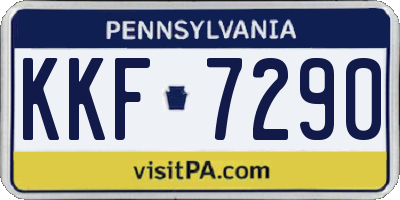 PA license plate KKF7290