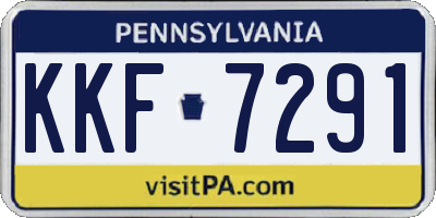 PA license plate KKF7291