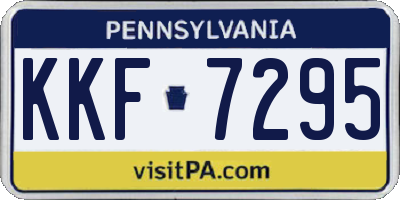 PA license plate KKF7295
