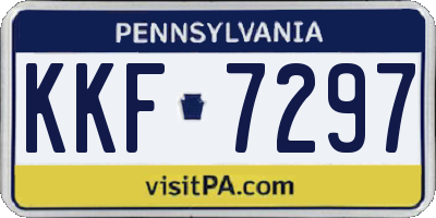 PA license plate KKF7297