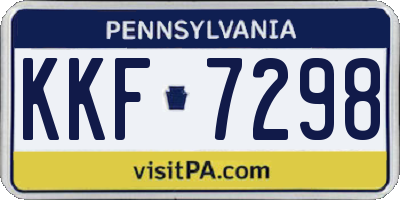 PA license plate KKF7298