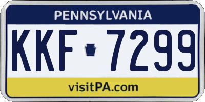 PA license plate KKF7299