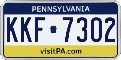 PA license plate KKF7302
