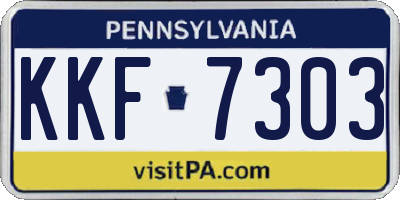 PA license plate KKF7303