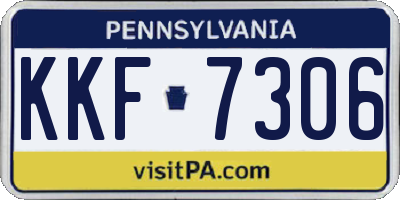 PA license plate KKF7306