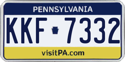 PA license plate KKF7332
