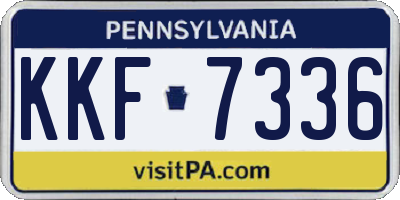 PA license plate KKF7336