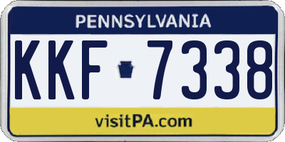 PA license plate KKF7338