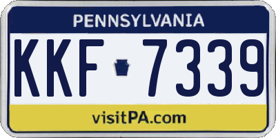 PA license plate KKF7339