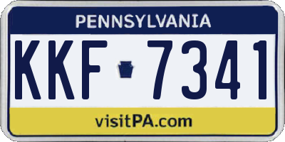 PA license plate KKF7341