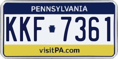 PA license plate KKF7361