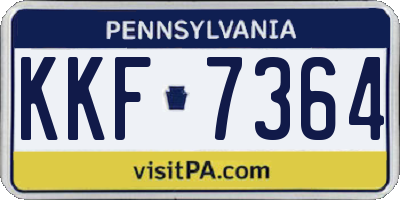 PA license plate KKF7364
