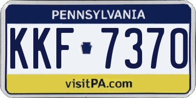 PA license plate KKF7370