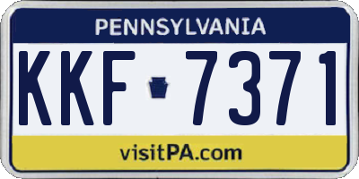 PA license plate KKF7371