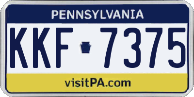 PA license plate KKF7375