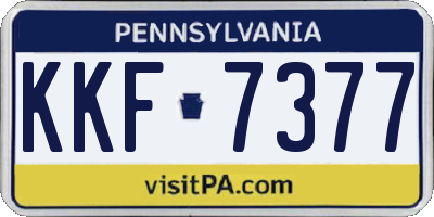 PA license plate KKF7377