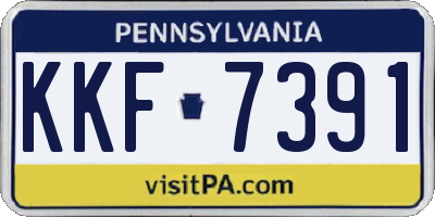 PA license plate KKF7391