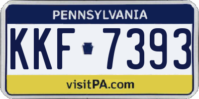 PA license plate KKF7393