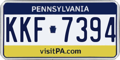 PA license plate KKF7394