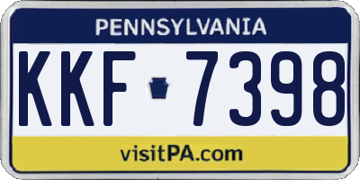 PA license plate KKF7398
