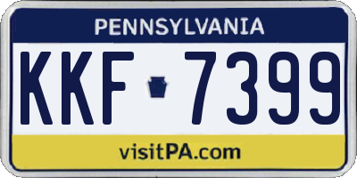 PA license plate KKF7399