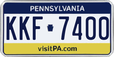PA license plate KKF7400