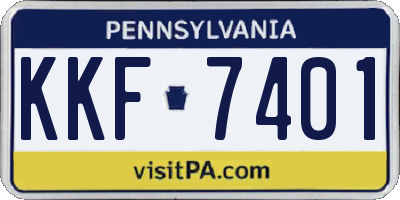 PA license plate KKF7401