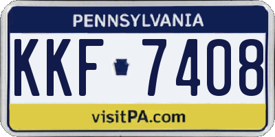 PA license plate KKF7408