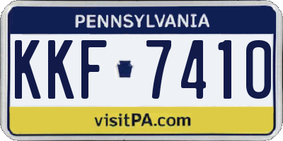 PA license plate KKF7410