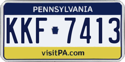 PA license plate KKF7413