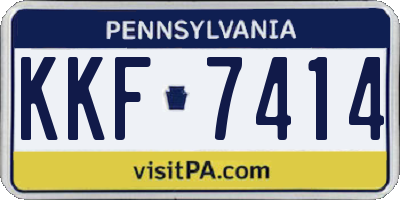 PA license plate KKF7414