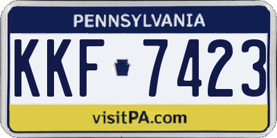 PA license plate KKF7423